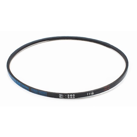 D&D 3L360 FHP V-Belt, 36 in Outside Length, 3/8 in Top Width, 7/32 in Thickness, 1 Ribs 3L360
